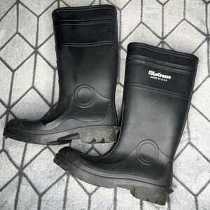 Lacrosse Men's Waterproof SlipOn Black Rubber Boots Hunting Rain Snow Dairy Farm